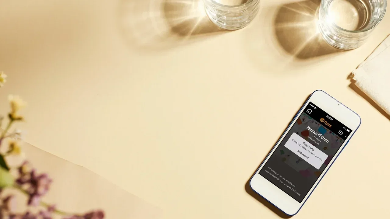 A phone on a wooden desk with the playnow app installation screen beside a printed install checklist.